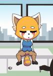 after_sex anthro bodily_fluids bottomless breasts clothed clothing cum cum_in_pussy cum_inside duo eyes_closed female fur genital_fluids genitals inside male male/female penis pussy solo_focus spread_legs spreading kcn aggretsuko sanrio retsuko ailurid mammal red_panda hi_res