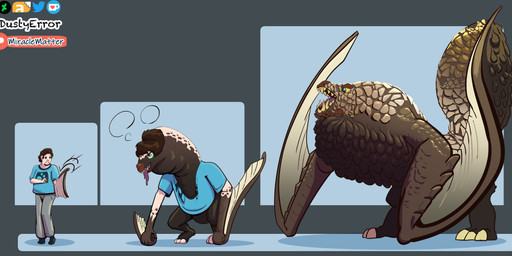 body_size_growth clothed clothing feral human_to_feral mid_transformation overweight size_transformation species_transformation three_frame_sequence tongue tongue_out torn_clothing transformation transformation_sequence dustyerror capcom european_mythology monster_hunter mythology bazelgeuse dragon flying_wyvern human mammal mythological_creature mythological_scalie scalie western_dragon wyvern absurd_res hi_res sequence