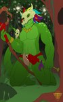 abs animal_genitalia anthro biceps bone bone_mask bottomwear clothing erection genital_slit genitals green_body loincloth male mask muscular penis skull skull_mask solo staff tail therasis terraria witch_doctor_(terraria) lihzahrd lizard reptile scalie absurd_res hi_res