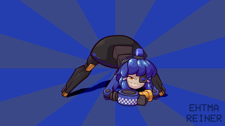 ass_up bent_over black_body blinking_light blue_background blue_body blue_hair bottomwear butt clothing female grey_body gun_arm hair high_heeled_feet jack-o'_pose machine not_furry orange_eyes pose robot_eyes shaking_butt sharp_teeth simple_background skirt smug_face solo teeth yellow_body ehtmareiner team_fortress_2 valve mimi_sentry sentry_gun_(team_fortress_2) humanoid robot robot_humanoid 16:9 2023 2d_animation animated digital_media_(artwork) hi_res loop widescreen