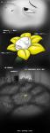 after_transformation bodily_fluids chair crying flower furniture plant shocked stained_glass tears text throne throne_room vines bebetterbop undertale undertale_(series) asriel_dreemurr flowey_the_flower boss_monster_(undertale) bovid caprine elemental_creature flora_fauna flower_creature mammal 2015 english_text hi_res monochrome