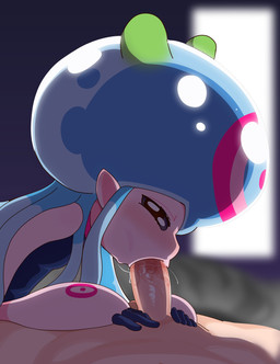 blush bodily_fluids clothing digiphilia duo fellatio female genitals interspecies latex latex_clothing male male/female oral penile penis saliva sex dan_de_lion bandai_namco digimon digimon_ghost_game jellymon_(ghost_game) animal_humanoid aquatic aquatic_humanoid cnidarian cnidarian_humanoid digimon_(species) human humanoid jellyfish_humanoid jellymon mammal medusozoan medusozoan_humanoid hi_res