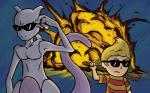 anthro blonde_hair cool_guys_don't_look_at_explosions duo explosion eyewear hair male sunglasses unknown_artist earthbound_(series) nintendo pokemon super_smash_bros. lucas_(earthbound) felid generation_1_pokemon human legendary_pokemon mammal mewtwo pokemon_(species) 16:10 crossover widescreen