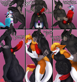anal anal_penetration andromorph balls big_balls bone bulge cock_vore degradation digestion genitals group intersex oral penetration penile penile_penetration penis penis_in_ass rimming sex tail text trio vore jaypuppy duane_(iwanttodie) glitchfemboy avian bird deer mammal sergal absurd_res comic english_text hi_res