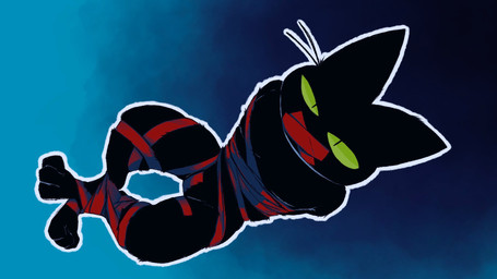 anthro bdsm black_body black_fur bound captured digitigrade fur gag green_eyes looking_at_viewer male solo tape tape_gag vo7gu46xduh36 cartoon_network mao_mao:_heroes_of_pure_heart sheriff_mao_mao_mao domestic_cat felid feline felis mammal 16:9 hi_res widescreen
