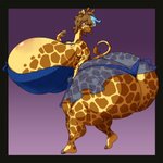 anthro big_breasts big_butt breasts butt clothing female huge_breasts huge_butt hyper hyper_breasts hyper_butt solo thong translucent translucent_clothing underwear spiralingstaircase giraffe giraffid mammal 1:1 digital_media_(artwork) hi_res