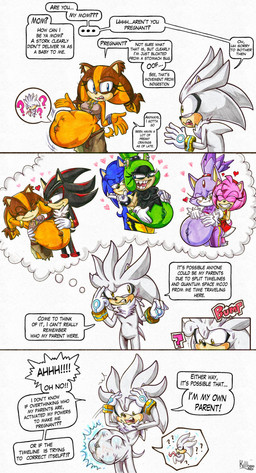 abdominal_bulge anthro bodily_fluids confusion female fetal_movement fetus group gynomorph heart_symbol intersex male navel nervous nervous_sweat outie_navel pregnant pregnant_male speech_bubble surgical_suture sweat text thought_bubble vore what killboo idw_publishing sega sonic_boom sonic_the_hedgehog_(comics) sonic_the_hedgehog_(idw) sonic_the_hedgehog_(series) amy_rose blaze_the_cat shadow_the_hedgehog silver_the_hedgehog sonic_the_hedgehog sticks_the_jungle_badger surge_the_tenrec afrosoricid badger domestic_cat eulipotyphlan felid feline felis hedgehog mammal mustelid musteline tenrec 2025 absurd_res comic english_text hi_res