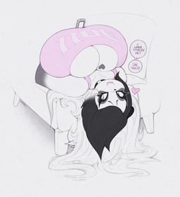 anthro big_breasts black_hair breasts cellphone cleavage clothed clothing collar dialogue electronics female furniture hair heart_symbol huge_breasts inviting long_hair looking_at_viewer lying offering_sex on_back on_sofa phone sofa solo speech_bubble text white_hair smokyjai luna_paws bear giant_panda mammal english_text
