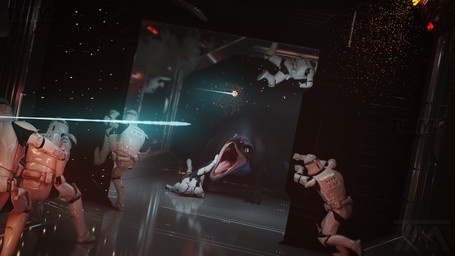 action_pose armor attack black_body clone feral group hand_on_chest hungry inside intruder laser lava male metal multicolored_body open_door open_mouth pose smoke sparks teeth white_armor thatman_23 jinnoaka_(modeler) mokujinh_(modeler) star_wars warden_(thatman_23) dinosaur human interceptor mammal prehistoric_species reptile scalie 16:9 4k absurd_res hi_res widescreen