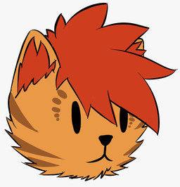 ambiguous_gender hair red_hair simple_background solo white_background unknown_artist domestic_cat felid feline felis mammal digital_media_(artwork) headshot_portrait hi_res portrait source_request