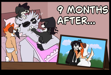 anthro bedroom black_border border clothing digit_ring dress female infidelity jewelry kissing male photo picture_frame ring text time_skip tired wedding wedding_clothing wedding_dress wedding_ring mokagrps alexander_(btwalexhere) meeka_(mokagrps) randy_(mokagrapes) canid canine mammal comic digital_media_(artwork) english_text hi_res parent_(lore) parent_and_child_(lore) sibling_(lore) triplets_(lore)