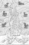 changeling_hive group hive text smudge_proof friendship_is_magic hasbro my_little_pony queen_chrysalis_(mlp) starlight_glimmer_(mlp) arthropod changeling absurd_res hi_res monochrome url