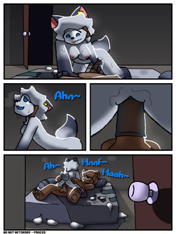 anthro cheating_girlfriend condom condom_balloon duo female infidelity male male/female sexual_barrier_device connorsconnor no_nut_november barley_(connorsconnor) conley bear hybrid mammal 3:4 comic hi_res meme