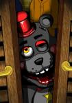 anthro clothing hat headgear headwear machine simple_background solo top_hat shu_20625 five_nights_at_freddy's freddy_fazbear's_pizzeria_simulator scottgames lefty_(fnaf) animatronic bear mammal robot 2018 absurd_res digital_media_(artwork) hi_res