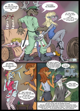 anthro arrested bar blonde_hair blue_eyes butt butt_slap car clothing corporal_punishment dialogue female footwear group hair high_heels judge judgement male mamma panties plant police police_car police_vehicle profanity pub shoes slap smoking tail text underwear vehicle gesperax avian canid canine canis fox lagomorph leporid mammal rabbit true_fox wolf comic english_text
