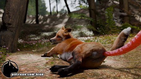 anal anal_penetration animal_genitalia animal_noises animal_penis anus balls butt canine_genitalia canine_penis erection erection_while_penetrated feral feral_penetrated forest genitals lying male male_feral male_penetrated on_side outside outside_sex penetration penis plant realistic_feral sex sheath solo tentacle_in_ass tentacle_penetration tentacle_sex tentacles text tree hiad ash_(hiad) canid canine fox mammal red_fox true_fox 16:9 2025 3d_(artwork) 3d_animation animated digital_media_(artwork) hi_res short_playtime sound url video widescreen