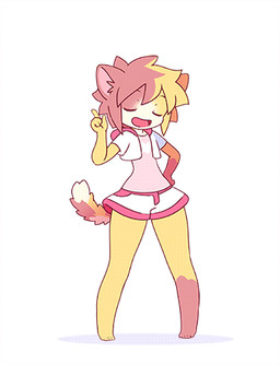anthro barefoot biped blonde_hair blush bottomwear brown_body brown_fur brown_hair clothing faceplant fail feet female flat_chested fur gesture green_eyes hair happy heart_gesture heart_symbol hood hoodie hotpants hyperactive jacket kick multicolored_body multicolored_fur multicolored_hair multiple_poses one_eye_closed pose shirt shorts simple_background smile solo tongue tongue_out topwear two_tone_body two_tone_fur two_tone_hair underwear white_background wide_hips wink yellow_body yellow_fur powfooo powfooo_(character) domestic_cat felid feline felis mammal 2d_animation animated digital_media_(artwork) low_res male_(lore)