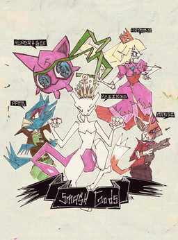 ambiguous_gender anthro clothed clothed_anthro clothed_female clothed_human clothed_male clothing crown female group gun headgear holding_gun holding_object holding_ranged_weapon holding_weapon male princess ranged_weapon royalty smile weapon naircat mario_bros nintendo pokemon star_fox super_smash_bros. falco_lombardi fox_mccloud princess_peach avian bird canid canine fox generation_1_pokemon human jigglypuff legendary_pokemon mammal mewtwo pokemon_(species) 2014
