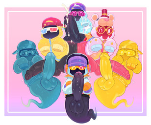 balls big_butt bodily_fluids butt clothed clothing cum cumshot dripping ejaculation erection eyewear frottage genital_fluids genitals glasses group hat headgear headwear hoodie humanoid_genitalia humanoid_penis male orgasm partially_clothed penile penis penises_touching precum precum_drip presenting sex simple_background smile sunglasses topwear pochiiwa brawl_stars supercell_(company) shade_(brawl_stars) ghost spirit absurd_res hi_res