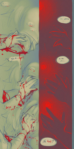 ambiguous_gender anthro blood blood_drip bodily_fluids claws clothed clothing dialogue dripping duo female hair hollow_body long_hair outline scales scar silhouette star text unusual_anatomy wounded thelostmoongazer deltarune mythology undertale_(series) kris_dreemurr susie_(deltarune) dragon human mammal monster mythological_creature mythological_scalie scalie comic english_text hi_res