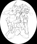 anal anal_penetration anthro bottomless clothed clothing eyewear face_lick glasses group group_sex jacket jacket_only jewelry licking male male/male necklace necklace_only nude penetration sex threesome tongue topwear topwear_only trio wearing_glasses chaoshetra ratchet_and_clank sony_corporation sony_interactive_entertainment cyote jcfox ratchet_(ratchet_and_clank) canid canine canis coyote fox lombax mammal absurd_res alpha_channel hi_res monochrome