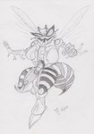 5_fingers breasts crossgender eyelashes female fingers machine metallic_body paincilpent pencil_sketch solo stinger thick_thighs wings wings_flapping hasbro takara_tomy transformers transformers:_beast_wars waspinator animal_humanoid arthropod arthropod_humanoid humanoid hymenopteran hymenopteran_humanoid insect insect_humanoid predacon robot wasp wasp_humanoid graphite_(artwork) hi_res traditional_media_(artwork)