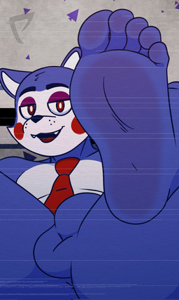 5_toes accessory anthro bedroom_eyes feet foot_focus genitals male mascot mascot_horror narrowed_eyes necktie nude penis red_necktie seductive smile smiling_at_viewer solo toes pahkygo five_nights_at_candy's five_nights_at_freddy's scottgames candy_(fnac) felid feline mammal hi_res