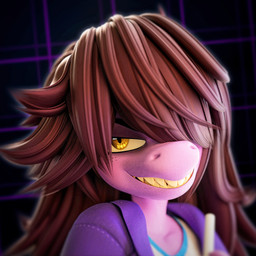 amber_eyes anthro black_hair clothed clothing female freckled_face freckles hair hair_over_eye half-closed_eyes jacket long_hair looking_at_viewer narrowed_eyes scales sharp_teeth shirt smile solo teeth topwear zh7 zh7_(modeler) deltarune undertale_(series) susie_(deltarune) reptile scalie 1:1 2025 3d_(artwork) digital_media_(artwork) hi_res