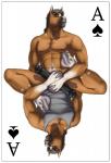 5_toes abs ace_of_spades animal_genitalia animal_penis anthro biceps black_penis border brown_body brown_fur card card_template clothed clothing equine_genitalia equine_penis erection feet fur genitals grey_hair hair looking_at_viewer male multicolored_body multicolored_fur muscular muscular_anthro muscular_male navel nipples nude pecs penis plantigrade playing_card playing_card_template shirt simple_background solo spades_(suit) suit_symbol symmetry symmetry_(rotational) tank_top toes topwear two_tone_body two_tone_fur white_background white_body white_border white_fur rov equid equine horse mammal 2016 digital_media_(artwork)