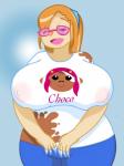 anthro big_breasts breasts claws clothed clothing eyewear female glasses huge_breasts nipple_outline open_mouth open_smile smile solo tayia chooy64 tamboribora mooshita eulipotyphlan mammal mole_(animal) 3:4 hi_res