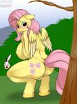 2013 3:4 angel_(mlp) anthro anthrofied anus areola barefoot being_watched big_breasts blue_eyes blush breasts butt cloud crouching cutie_mark day digital_media_(artwork) duo embarrassed equid equine eyebrows eyelashes feathered_wings feathers feet female female_focus fetlocks fluffy fluffy_tail fluttershy_(mlp) friendship_is_magic fur genitals grass hair hasbro hi_res hooves huge_breasts kloudmutt lagomorph leporid long_ears long_hair looking_at_another looking_at_viewer looking_back mammal my_little_pony mythological_creature mythological_equine mythology nature nipples nude open_mouth outside pegasus pink_hair pink_nose pink_tail pink_tongue plant plump_labia pussy rabbit shrub sky snout solo_focus tail teeth tongue tree whiskers white_body white_eyes white_fur wings yellow_areola yellow_body yellow_feathers yellow_fur yellow_hooves yellow_nipples