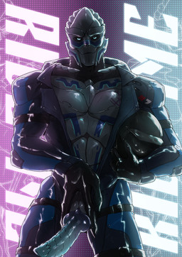 animal_genitalia armor backlighting bedroom_eyes biker_jacket blue_eyes blue_penis bodypaint bottomwear clothed clothing erection face_paint genital_slit genitals gloves grin handwear headgear helmet holding_armor holding_headgear holding_helmet holding_object jacket knot light looking_at_viewer male narrowed_eyes open_bottomwear open_clothing open_jacket open_pants open_topwear pants partially_clothed penis presenting presenting_penis seductive smile solo standing teeth text topwear onlinebovine bioware electronic_arts mass_effect celius_acillion alien turian english_text hi_res lighting