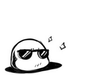 eyewear not_furry simple_background solo sunglasses white_background viddharta-joshua anon waddling_head black_and_white low_res monochrome