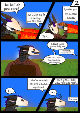 anthro dialogue fantasy grass male plant text water karmatic027 dungeons_and_dragons hasbro wizards_of_the_coast kvold deity scalie absurd_res comic english_text hi_res