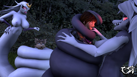 anthro apode big_breasts black_highlights breasts brown_body brown_fur brown_hair clothed clothed_human clothed_male clothing coiling crown crown_only female fur grey_body grey_hair group hair headgear headgear_only highlights_(coloring) legless long_hair male male/female multicolored_body multicolored_hair nipples nude nude_anthro nude_female red_sclera restrained serpentine split_form two_tone_body two_tone_hair white_body white_eyes white_hair psikokinetic aeridiccore_(modeler) warfaremachine_(modeler) hellaverse helluva_boss mythology loona_(helluva_boss) psiko_(psikokinetic) stella_(helluva_boss) avian bird canid canid_demon canine canis demon draconcopode hellhound human jackal lamia mammal mythological_canine mythological_creature owl reptile scalie snake 16:9 2024 3d_(artwork) digital_media_(artwork) hi_res source_filmmaker_(artwork) widescreen