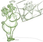 anthro big_breasts bottomwear breasts cellphone clothed clothing electronics female hair huge_breasts pants phone selfie shirt smile solo teeth thick_thighs topwear dutch_(artist) misty_the_mouse apple_(dutch) bear giant_panda mammal 2017 sketch