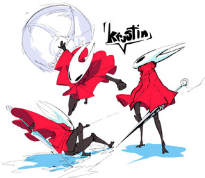 2_horns ambiguous_gender anthro black_body black_eyes black_text cloak clothed clothing empty_eyes fingers holding_melee_weapon holding_object holding_weapon horn melee_weapon motion_lines red_cloak red_clothing solo text weapon dicenslices hollow_knight_(franchise) team_cherry hornet_(hollow_knight) arthropod 2026 english_text hi_res female_(lore)