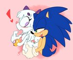 anthro blush breasts butt butt_grab butt_pinch duo female hand_on_butt male male/female side_boob surprise funkys0da sega sonic_the_hedgehog_(series) fan_character pocky_the_shiba_inu sonic_the_hedgehog canid canine canis domestic_dog eulipotyphlan hedgehog mammal