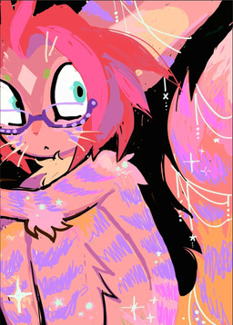:< ambiguous_anthro ambiguous_gender anthro big_ears big_tail black_background blue_eyes eyewear eyewear_only fur glasses glasses_only hair leg_tuft markings mouth_closed nude nude_ambiguous nude_anthro pink_body pink_fur pink_tail purple_eyewear purple_glasses purple_stripes red_hair simple_background sitting solo striped_body striped_fur striped_markings striped_tail stripes tail tail_markings tuft wearing_glasses whiskers chatoyancy domestic_cat felid feline felis mammal 2025 digital_drawing_(artwork) digital_media_(artwork) hi_res samsung_notes_(artwork) sketch nonbinary_(lore)