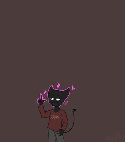 4_fingers before_transformation black_body bottomwear clothed clothed_male clothing duo eyebrows fingers fully_clothed fully_clothed_male grey_bottomwear grey_clothing long_sleeve_shirt male maroon_shirt mouth_closed simple_background tail using_magic_on_self bxnusducks pai_(bxnusducks) demon 2020 digital_media_(artwork) hi_res portrait three-quarter_portrait