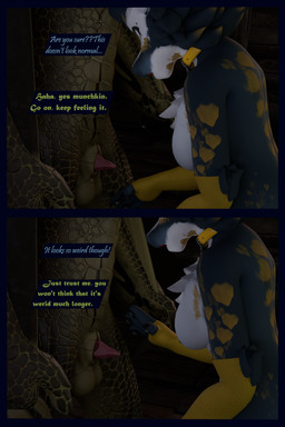 animal_genitalia anthro arm_warmers armwear balls blue_body blue_fur clothing dialogue duo female fur genitals green_body green_scales looking_at_genitalia looking_at_penis male male/female penis penis_tip scales sheath text white_body white_fur flauntingfornication european_mythology mythology dragon kobold mythological_creature mythological_scalie scalie western_dragon wyvern 2:3 3d_(artwork) absurd_res comic digital_media_(artwork) english_text hi_res daughter_(lore) father_(lore) father_and_child_(lore) father_and_daughter_(lore) parent_(lore) parent_and_child_(lore) parent_and_daughter_(lore)