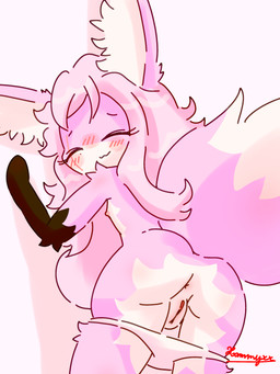 adolescent anthro anus big_tail blush brown_body brown_fur butt clothed clothing dipstick_tail eye_scar eyes_closed facial_scar female flat_chested fur genitals hair inner_ear_fluff leaning leaning_forward long_hair looking_back markings multicolored_body multicolored_fur nipples nude nude_anthro nude_female partially_clothed pink_body pink_ears pink_fur pink_hair pink_tail presenting presenting_anus presenting_vulva scar smile solo tail tail_markings tuft underwear underwear_down underwear_only vulva white_body white_fur white_inner_ear_fluff white_tail_tip young young_anthro young_female conditional_dnp xammyxx sakura_(xammyxx) canid canine fox mammal 2025 3:4 absurd_res digital_media_(artwork) hi_res ibispaint_(artwork) shaded signature watermark