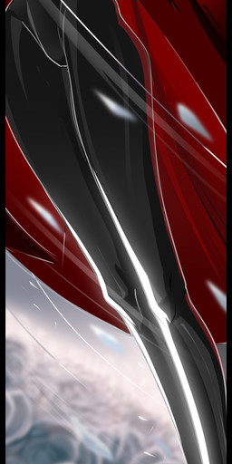 anthro black_body black_border black_eyes border cloak cloak_only clothing empty_eyes featureless_crotch female front_view looking_at_viewer navel red_cloak red_clothing solo thick_thighs white_body wide_hips sphenodaile hollow_knight_(franchise) team_cherry hornet_(hollow_knight) arthropod insect 2025 absurd_res hi_res