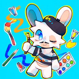 anthro black_beret black_clothing black_facial_hair black_headwear black_mustache black_stripes blue_background blue_eyes blue_line_art blue_pawpads bottomless bottomless_male brush cheek_tuft closed_smile clothed clothed_anthro clothed_male clothing facial_hair facial_tuft featureless_crotch featureless_legs fur headgear headwear holding_brush holding_object holding_paintbrush light long_ears male male_anthro mitten_hands mouth_closed multicolored_body mustache no_eyebrows noseless one_eye_closed outline paint paint_on_clothing paint_on_shirt paint_palette paint_tube paintbrush pattern_clothing pattern_shirt pattern_topwear pawpads pencil_(object) right-handed shirt simple_background smile solo striped_clothing striped_shirt striped_topwear stripes tan_body tan_eyelids tan_inner_ear tan_skin topwear tuft two_tone_body white_body white_clothing white_fur white_shirt white_topwear yellow_outline renballball raving_rabbids rayman_(series) ubisoft lagomorph mammal rabbid 1:1 2022 colored colored_line_art digital_drawing_(artwork) digital_media_(artwork) full-length_portrait lighting portrait redraw shaded