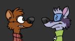 anthro duo male merging nosebump simple_background snout commissar-k mammal mink mustelid musteline procyonid raccoon true_musteline animated loop short_playtime