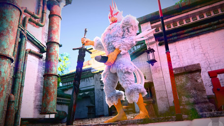 5_fingers anthro balls beak big_penis black_penis erection feathers fingers fluffy fluffy_feathers genitals glans grey_glans hair holding_melee_weapon holding_object holding_sword holding_weapon humanoid_genitalia humanoid_penis looking_down male masturbation melee_weapon nude penile penile_masturbation penis red_hair scuted_arms scuted_legs scutes solo sound_effects standing sword tail tail_feathers weapon white_balls white_body white_feathers yellow_beak twitchyanimation petruz_(modeler) project_windless avian bird chicken galliform phasianid rekon_(project_windless) 16:9 2026 3d_(artwork) 3d_animation animated digital_media_(artwork) hi_res huge_filesize loop short_playtime sound video voice_acted widescreen