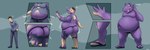 absurd_res anthro asian_clothing belly belly_expansion big_belly black_clothing black_hair butt butt_expansion clothed clothing common_hippopotamus diethyl duck_studios east_asian_clothing embarrassed expansion flip_flops footwear growth hair hi_res hippopotamid holding_belly human human_to_anthro japanese_clothing kozo_(duck_studios) male mammal mawashi mid_transformation open_mouth overweight overweight_anthro overweight_male plantigrade purple_body purple_skin sandals shoes simple_background solo species_transformation sumo tf_into_fictional_character torn_clothing transformation transformation_sequence tusks underwear weight_gain worried_look