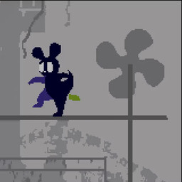 ambiguous_gender anthro balancing_on_pole falling_over fart fart_cloud fart_fetish green_fart_cloud pinwheel pole semi-anthro smelly smelly_butt solo standing anonymous_artist rain_world videocult watcher_(rain_world) slugcat 1:1 animated