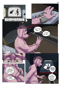 anthro aroused balls comic_panel dialogue erection genitals glans laboratory male nipples nude nude_anthro nude_male penis profanity solo speech_bubble text throbbing throbbing_penis alphasabre valentino_(alphasabre) domestic_pig mammal suid suine sus_(pig) comic english_text hi_res