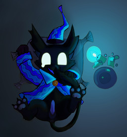 3_toes animal_genitalia anthro anus barefoot beak big_ears biped bird's-eye_view black_beak black_body black_fur black_tail black_tail_tuft blue_clothing blue_hat blue_headwear blue_pajamas blue_penis blue_topwear bodily_fluids bottomless bottomless_anthro bottomless_male candle candlelight claws clothed clothed_anthro clothed_male clothing ear_tuft empty_eyes erection feet fingers fur genitals glowing glowing_eyes hat head_on_pillow headgear headwear high-angle_view hindpaw holding_tail light lying male male_anthro nightcap on_back on_pillow open_beak open_clothing open_mouth open_topwear pajamas pattern_clothing pattern_hat pattern_headgear pattern_headwear pattern_topwear pawpads paws penis pillow pillow_grab semi-anthro sheath sleepwear smile smiling_at_viewer solo spread_legs spreading tail tail_anus tail_tuft tears toe_claws toes topwear tuft white_eyes young young_anthro young_male raskul deadlock_(game) mythology valve rem_(deadlock) avian chimera dream_creature gryphon mythological_avian mythological_creature 2026 hi_res